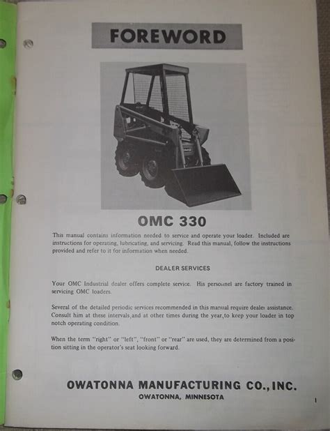 omc 330 skid steer manual